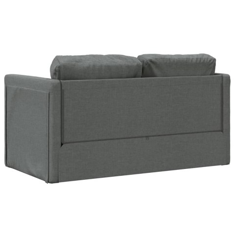  Sofa podłogowa 2-w-1, ciemnoszara, 112x174x55 cm, tkanina