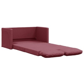  Sofa podłogowa 2-w-1, winna czerwień, 112x174x55 cm, tkanina