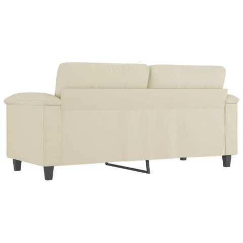  2-osobowa sofa, kremowy, 140 cm, sztuczna skóra