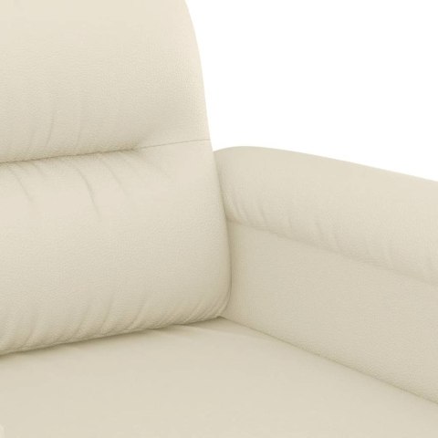  2-osobowa sofa, kremowy, 140 cm, sztuczna skóra