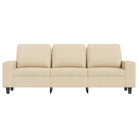  3-osobowa sofa, kremowa, 180 cm, tapicerowana tkaniną