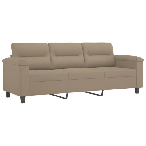  3-osobowa sofa, taupe, 180 cm, tapicerowana mikrofibrą