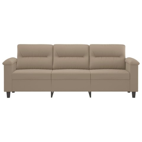  3-osobowa sofa, taupe, 180 cm, tapicerowana mikrofibrą