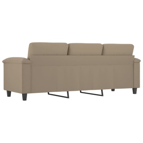  3-osobowa sofa, taupe, 180 cm, tapicerowana mikrofibrą