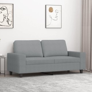  Sofa 2-osobowa, jasnoszara, 140 cm, tapicerowana tkaniną