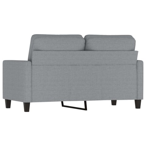  Sofa 2-osobowa, jasnoszara, 120 cm, tapicerowana tkaniną