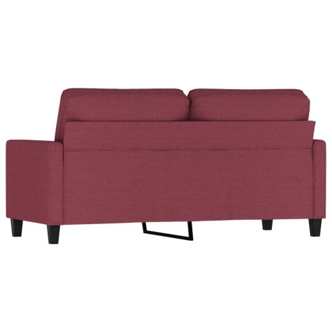  Sofa 2-osobowa, winna czerwień, 140 cm, tapicerowana tkaniną