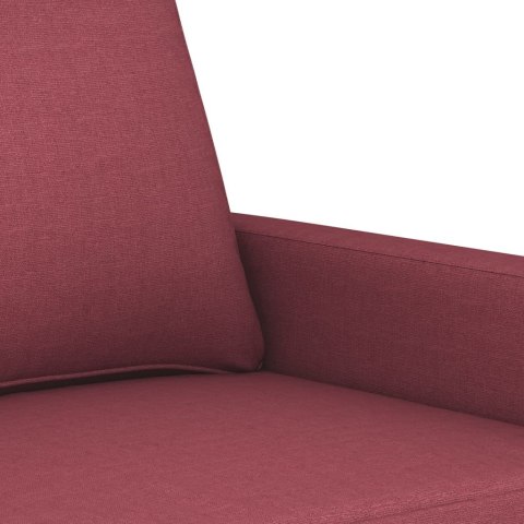  Sofa 2-osobowa, winna czerwień, 140 cm, tapicerowana tkaniną