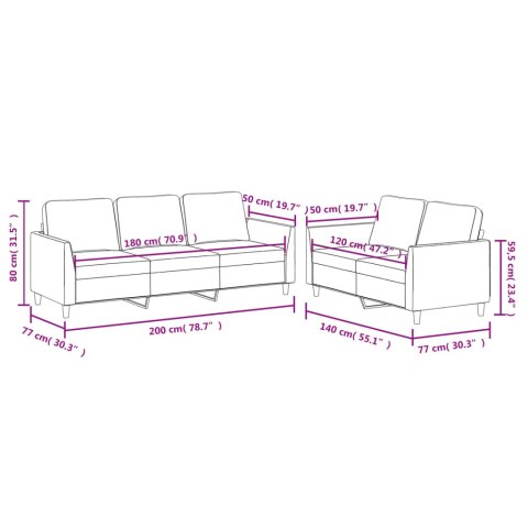  2-osobowa sofa z poduszkami, czarna, sztuczna skóra