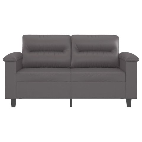  2-osobowa sofa, szary, 120 cm, sztuczna skóra