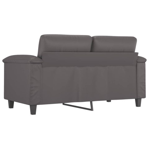  2-osobowa sofa, szary, 120 cm, sztuczna skóra