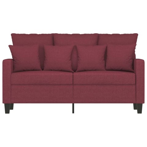  Sofa 2-osobowa, winna czerwień, 120 cm, tapicerowana tkaniną