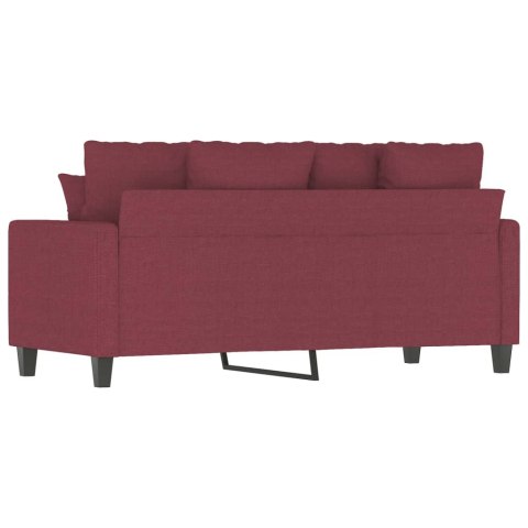  Sofa 2-osobowa, winna czerwień, 140 cm, tapicerowana tkaniną