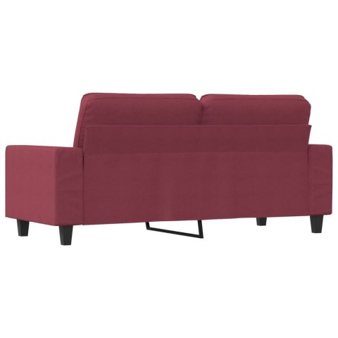  Sofa 2-osobowa, winna czerwień, 140 cm, tapicerowana tkaniną