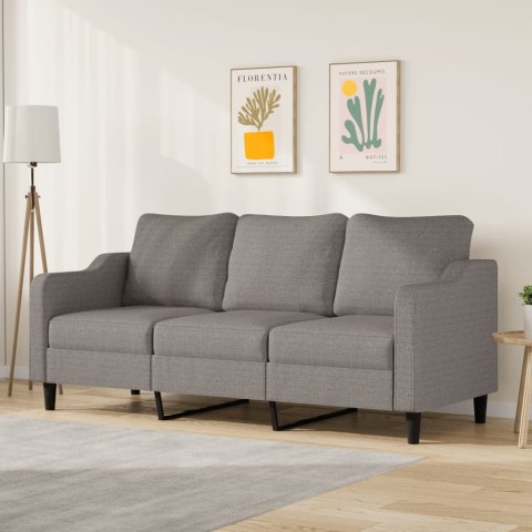  Sofa 3-osobowa, kolor taupe, 180 cm, tapicerowana tkaniną