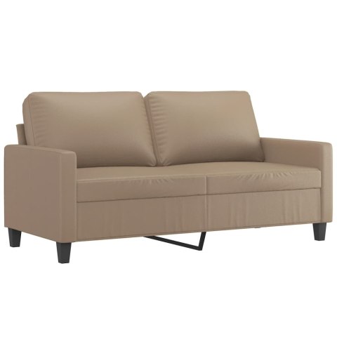  2-osobowa sofa z poduszkami, cappuccino, sztuczna skóra