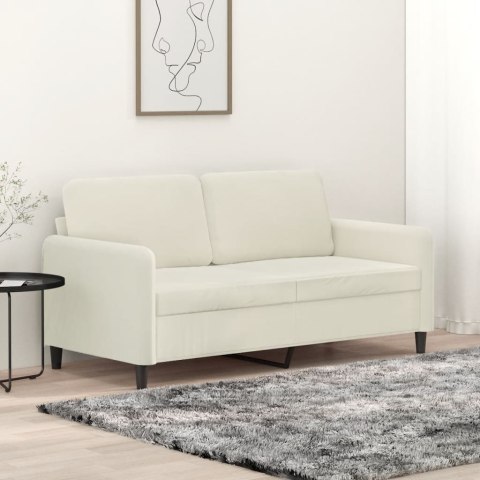  Sofa 2-osobowa, kremowy, 140 cm, tapicerowana aksamitem