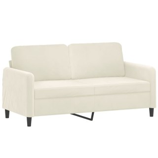  Sofa 2-osobowa, kremowy, 140 cm, tapicerowana aksamitem