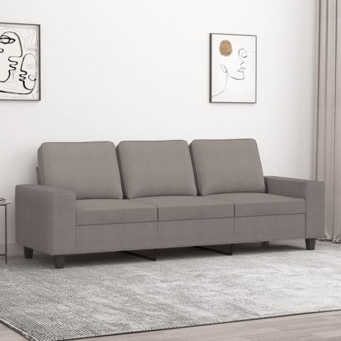  Sofa 3-osobowa, kolor taupe, 180 cm, tapicerowana tkaniną