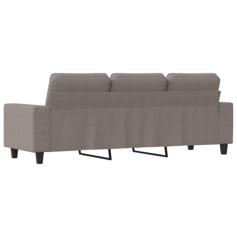  Sofa 3-osobowa, kolor taupe, 180 cm, tapicerowana tkaniną