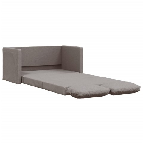  Sofa podłogowa 2-w-1, kolor taupe, 112x174x55 cm, tkanina