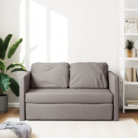  Sofa podłogowa 2-w-1, kolor taupe, 112x174x55 cm, tkanina