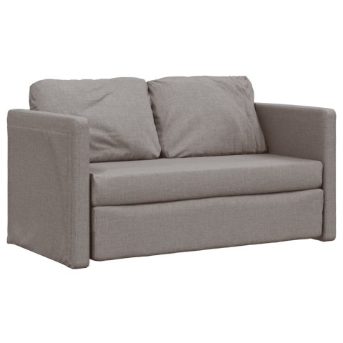  Sofa podłogowa 2-w-1, kolor taupe, 112x174x55 cm, tkanina