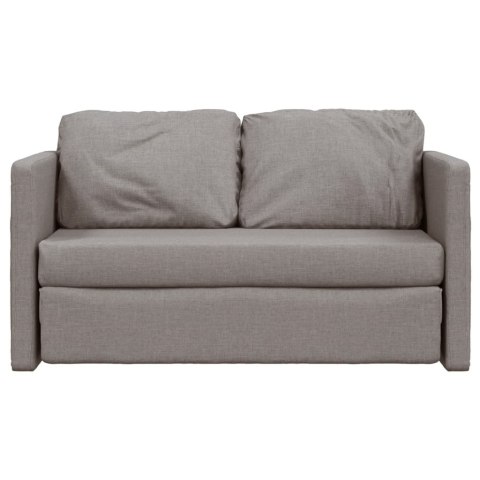  Sofa podłogowa 2-w-1, kolor taupe, 112x174x55 cm, tkanina