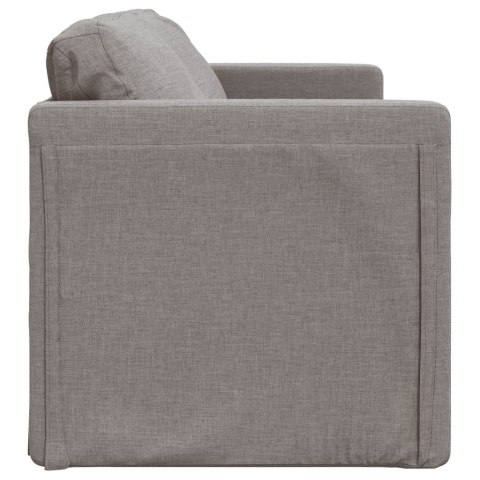  Sofa podłogowa 2-w-1, kolor taupe, 112x174x55 cm, tkanina