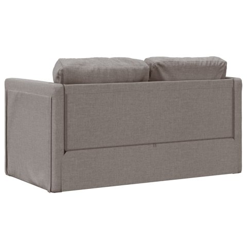  Sofa podłogowa 2-w-1, kolor taupe, 112x174x55 cm, tkanina