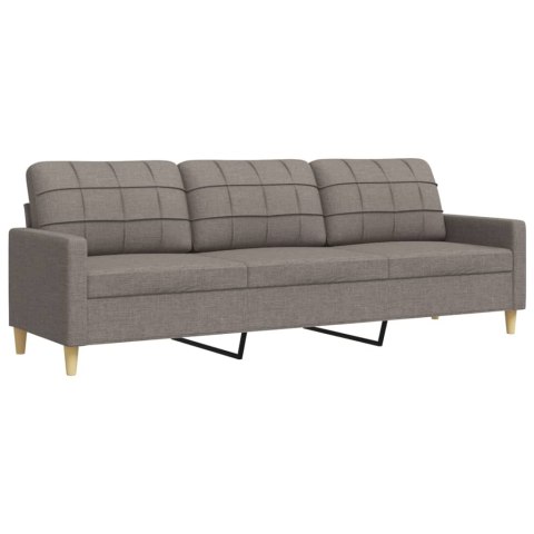  Sofa 3-osobowa, kolor taupe, 210 cm, tapicerowana tkaniną