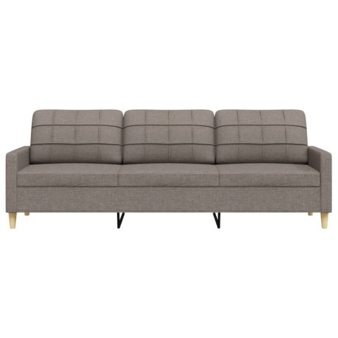  Sofa 3-osobowa, kolor taupe, 210 cm, tapicerowana tkaniną