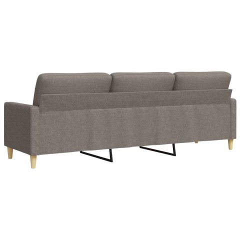  Sofa 3-osobowa, kolor taupe, 210 cm, tapicerowana tkaniną