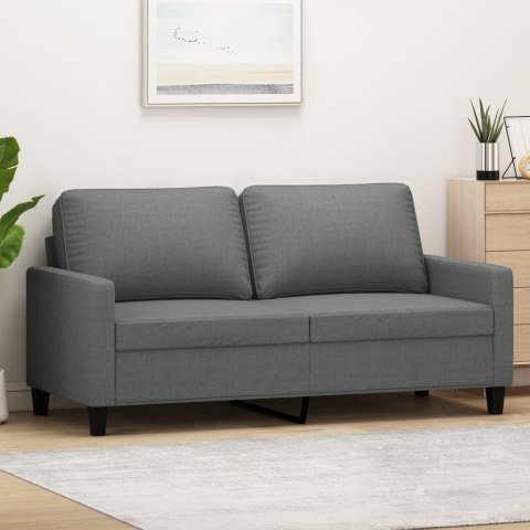  Sofa 2-osobowa, ciemnoszara, 140 cm, tapicerowana tkaniną