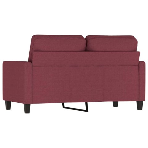  Sofa 2-osobowa, winna czerwień, 120 cm, tapicerowana tkaniną