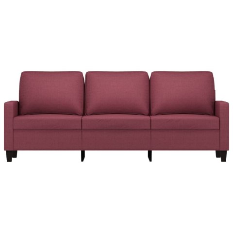  Sofa 3-osobowa, winna czerwień, 180 cm,tapicerowana tkaniną