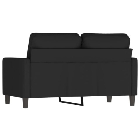  Sofa 2-osobowa, czarna, 120 cm, tapicerowana aksamitem