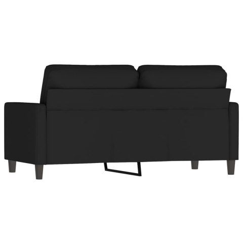  Sofa 2-osobowa, czarna, 140 cm, tapicerowana aksamitem