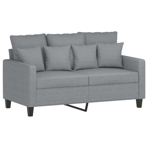  Sofa 2-osobowa, jasnoszara, 120 cm, tapicerowana tkaniną