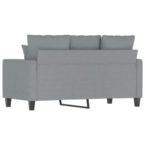  Sofa 2-osobowa, jasnoszara, 120 cm, tapicerowana tkaniną