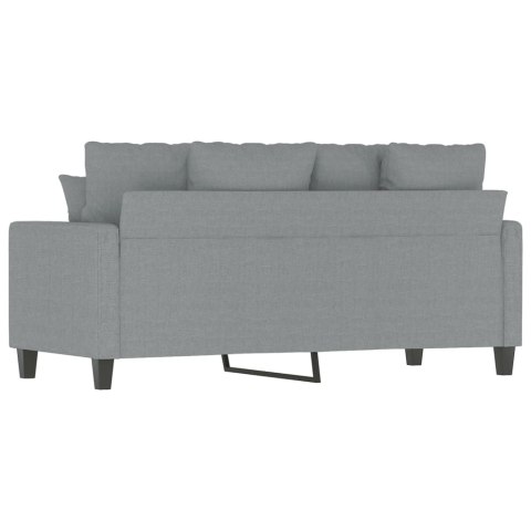  Sofa 2-osobowa, jasnoszara, 140 cm, tapicerowana tkaniną