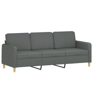  Sofa 3-osobowa, ciemnoszara, 180 cm, tapicerowana tkaniną