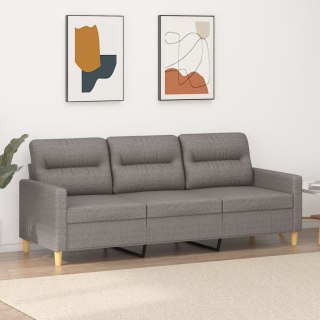  Sofa 3-osobowa, kolor taupe, 180 cm, tapicerowana tkaniną