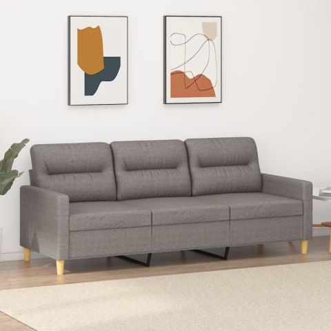  Sofa 3-osobowa, kolor taupe, 180 cm, tapicerowana tkaniną