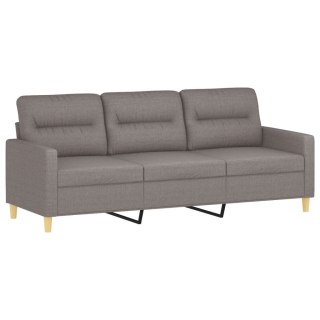  Sofa 3-osobowa, kolor taupe, 180 cm, tapicerowana tkaniną