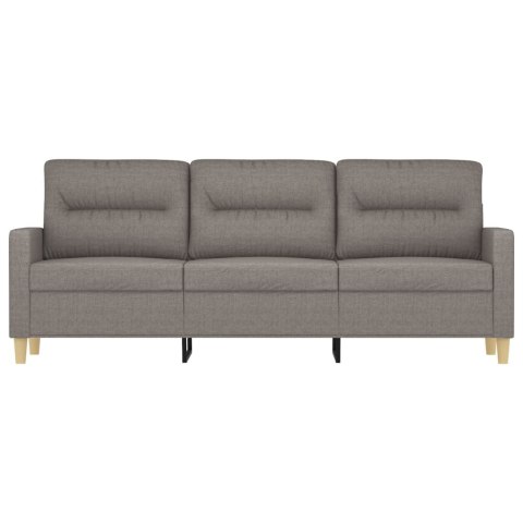  Sofa 3-osobowa, kolor taupe, 180 cm, tapicerowana tkaniną