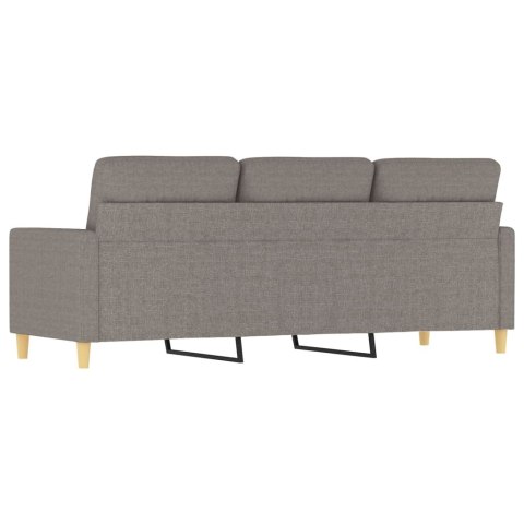  Sofa 3-osobowa, kolor taupe, 180 cm, tapicerowana tkaniną