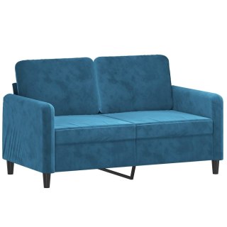  Sofa 2-osobowa, niebieski, 120 cm, tapicerowana aksamitem