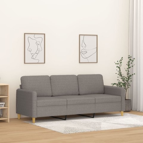  Sofa 3-osobowa, kolor taupe, 180 cm, tapicerowana tkaniną