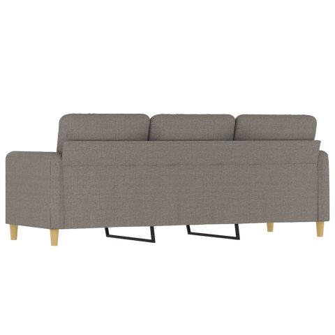  Sofa 3-osobowa, kolor taupe, 180 cm, tapicerowana tkaniną